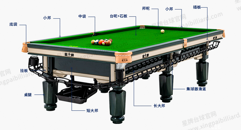 开云中式台球桌青衣型号